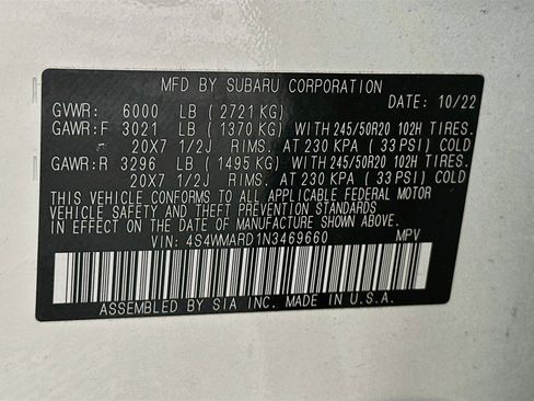 Used 2022 Subaru Ascent Touring w/ Popular Package #2A AWD/4WD image 12