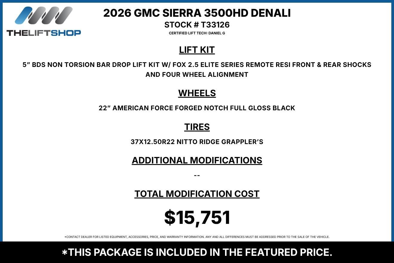 Used 2026 GMC Sierra 3500 Denali w/ Denali Reserve Package AWD/4WD image 2