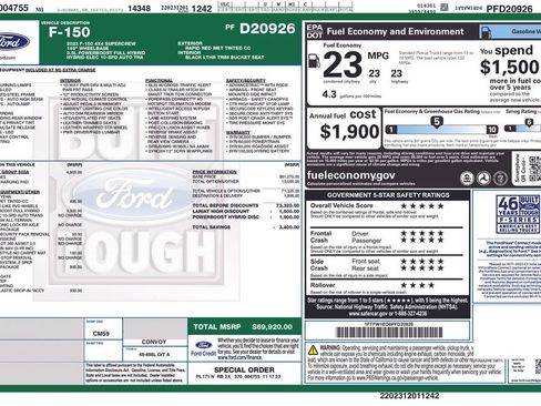Certified 2023 Ford F150 Lariat w/ Equipment Group 502A High image 7