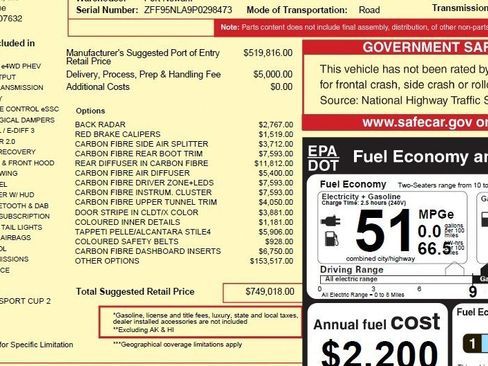 Certified 2023 Ferrari SF90 Stradale image 2