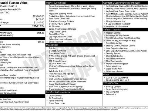Used 2020 Hyundai Tucson Value w/ Cargo Package FWD image 1