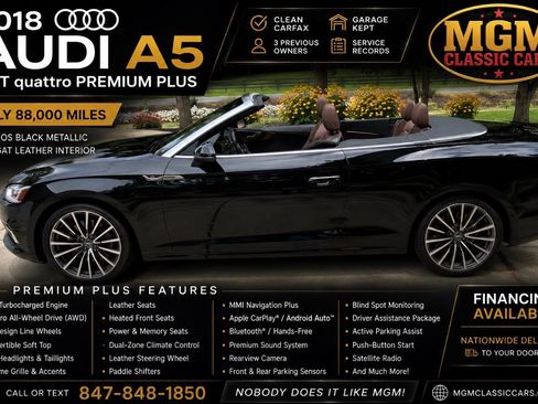 Used 2018 Audi A5 2.0T Premium Plus w/ Premium Plus AWD/4WD image 1
