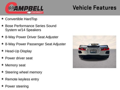 Used 2022 Chevrolet Corvette Stingray Premium Conv w/ Z51 Performance Package image 31