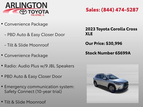 Used 2023 Toyota Corolla Cross XLE w/ Convenience Package AWD/4WD image 4