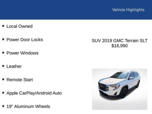 Used 2019 GMC Terrain SLT w/ LPO, Floor Liner Package FWD image 2
