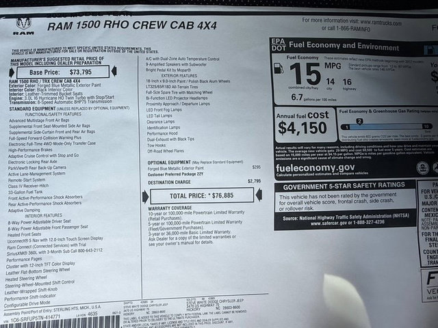 New 2026 RAM 1500 RHO AWD/4WD image 31