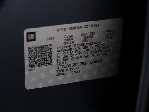 Certified 2019 Chevrolet Malibu RS w/ LPO, Convenience Package 2 image 24