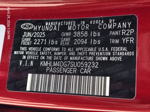 Certified 2025 Hyundai Elantra Sport FWD image 30