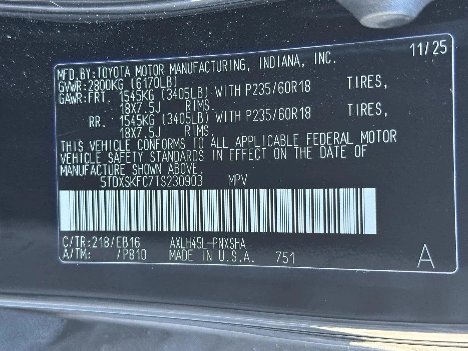 Used 2026 Toyota Sienna XSE AWD/4WD image 15