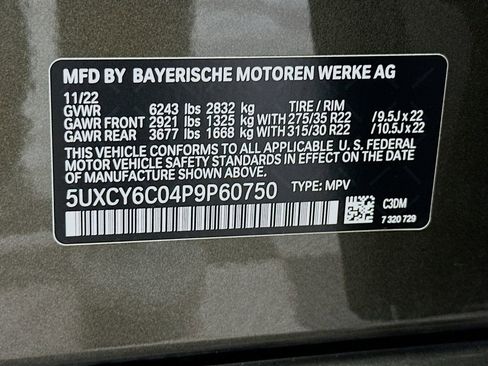 Certified 2023 BMW X6 xDrive40i w/ M Sport Package image 33