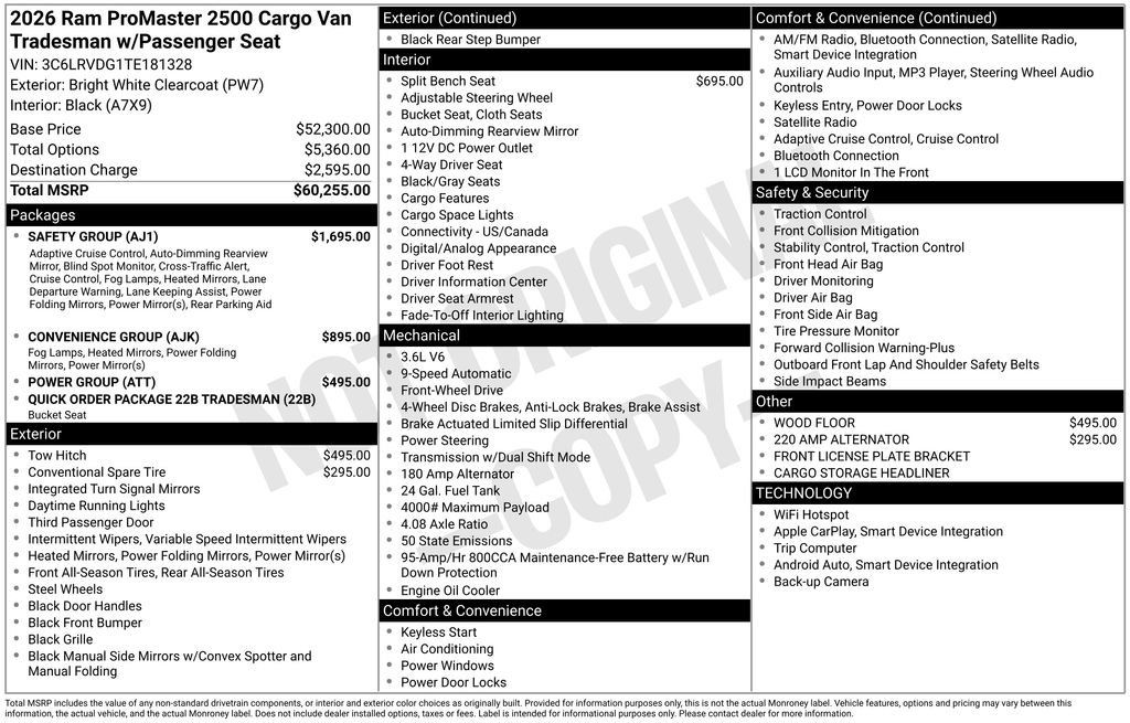 New 2026 RAM ProMaster 2500 w/ Safety Group FWD image 28