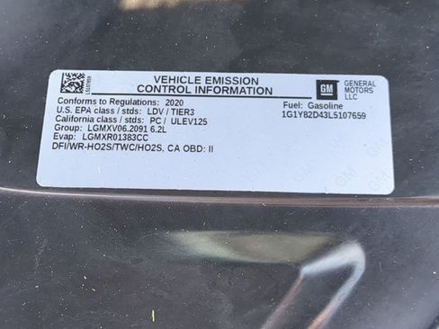 Used 2020 Chevrolet Corvette Stingray Premium Cpe w/ 3LT Preferred Equipment Group RWD image 22