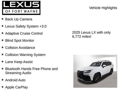 Used 2025 Lexus LX 600 F Sport w/ Accessory Package (2T) image 7
