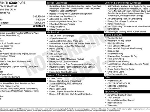 Used 2025 INFINITI QX80 Pure image 69