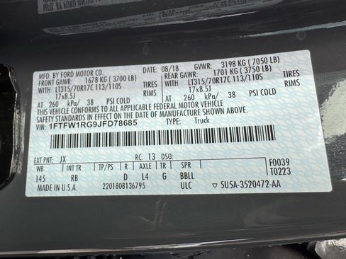 Used 2018 Ford F150 Raptor w/ Equipment Group 802A Luxury image 25