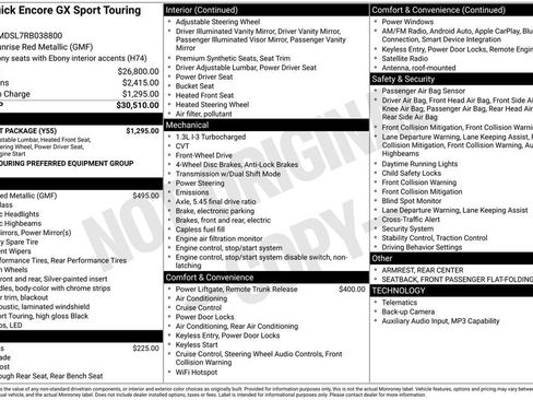 Used 2024 Buick Encore GX Sport Touring w/ Comfort Package FWD image 4