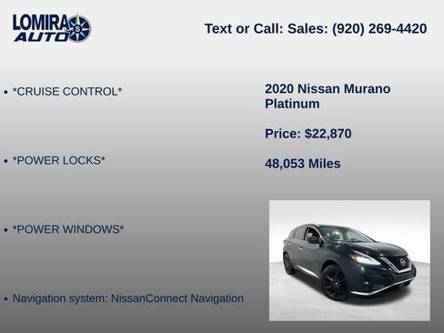 Used 2020 Nissan Murano Platinum AWD/4WD image 8