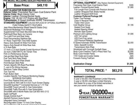 Used 2022 Jeep Gladiator Rubicon w/ LED Lighting Group AWD/4WD image 2