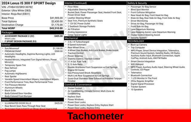 Used 2024 Lexus IS 300 F Sport w/ Accessory Package 2 RWD image 66