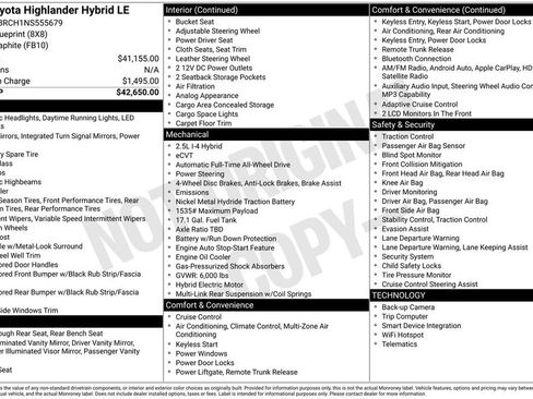 Used 2022 Toyota Highlander LE image 2