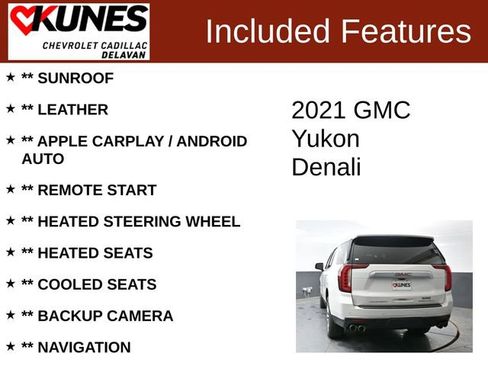 Used 2021 GMC Yukon Denali w/ Denali Premium Package AWD/4WD image 3
