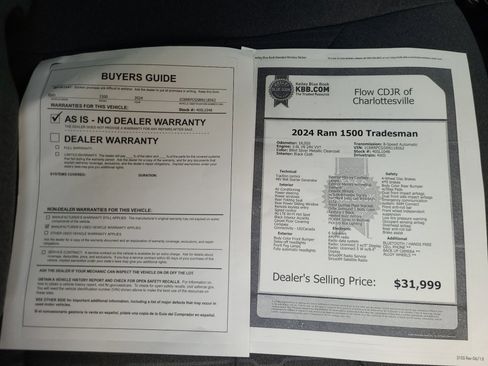 Used 2024 RAM 1500 Tradesman w/ Trailer Tow Group image 37