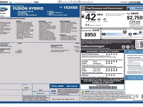 Used 2020 Ford Fusion SEL image 47