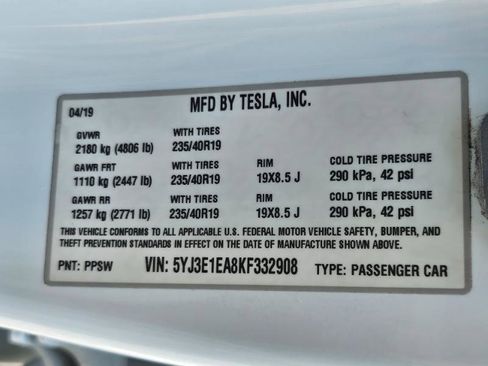 Used 2019 Tesla Model 3 Long Range RWD image 33