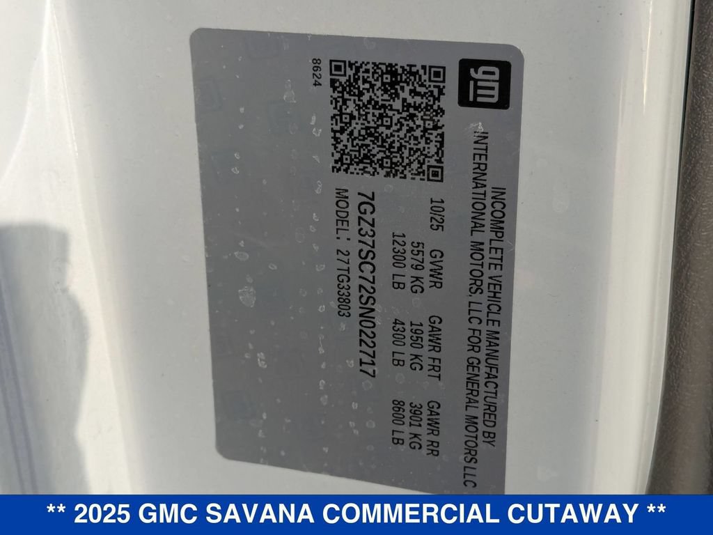 New 2025 GMC Savana 3500 w/ Power Convenience Package RWD image 25