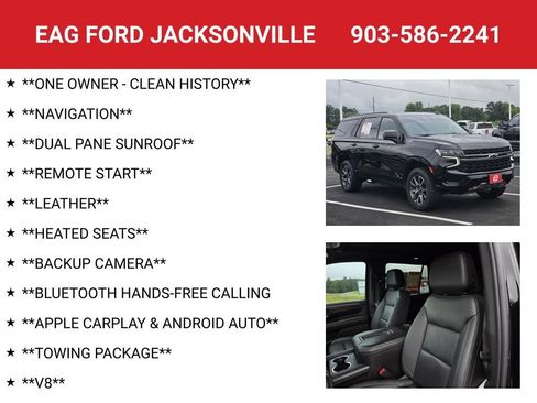 Used 2022 Chevrolet Tahoe Z71 w/ Z71 Off-Road Package AWD/4WD image 4