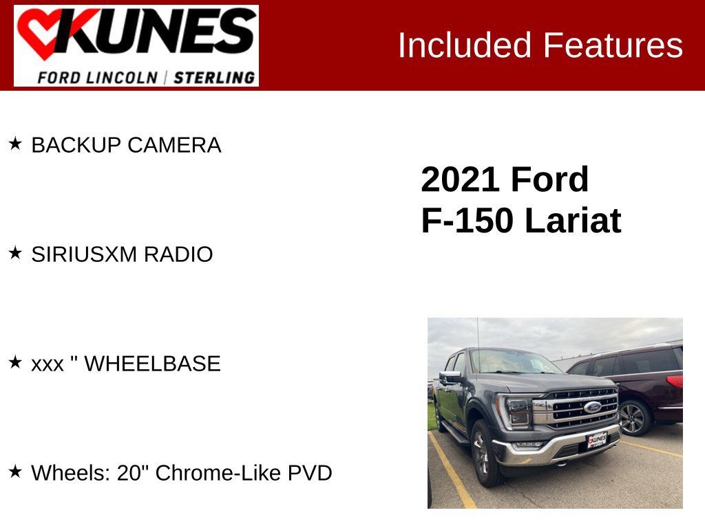 Used 2021 Ford F150 Lariat w/ Equipment Group 502A High AWD/4WD image 3