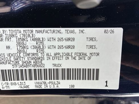 New 2026 Toyota Tundra Limited image 53