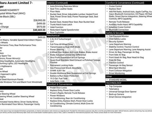 Used 2019 Subaru Ascent Limited image 35