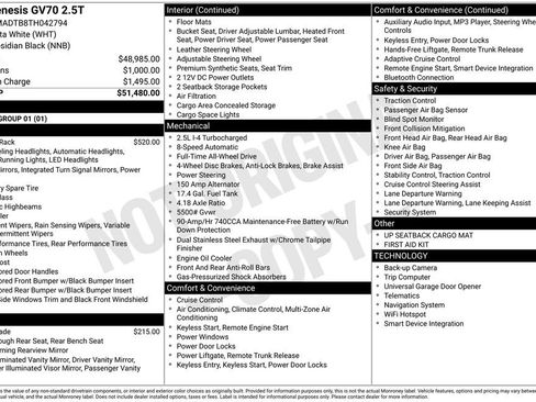 New 2026 Genesis GV70 2.5T image 3