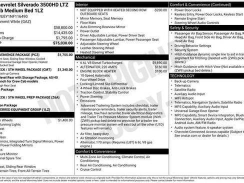 Used 2022 Chevrolet Silverado 3500 LTZ w/ LTZ Convenience Package AWD/4WD image 2