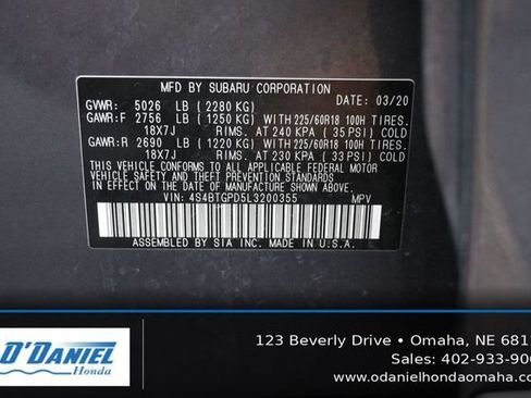 Used 2020 Subaru Outback Touring XT AWD/4WD image 42