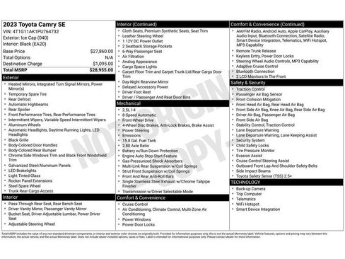 Used 2023 Toyota Camry SE FWD image 7