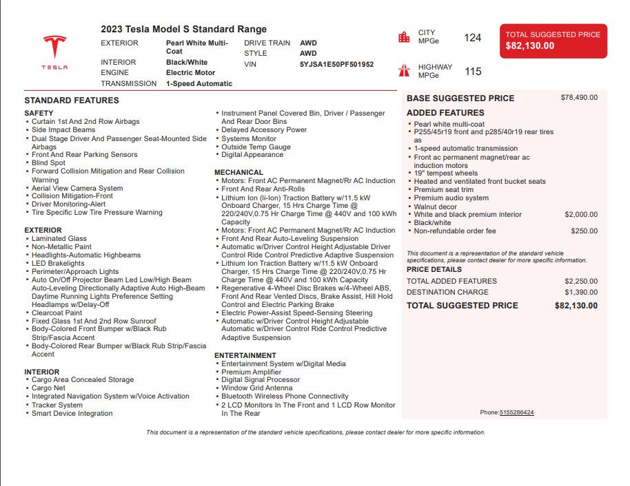 Used 2023 Tesla Model S AWD/4WD image 3