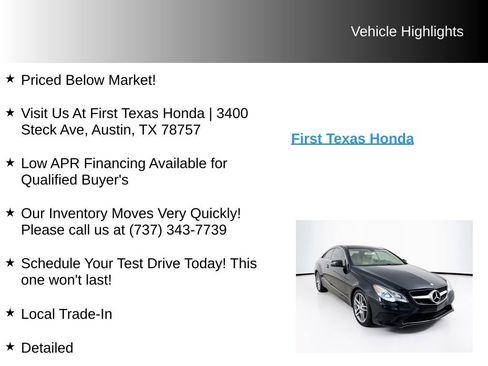 Used 2014 Mercedes-Benz E 350 4MATIC Coupe image 9