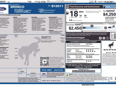 Used 2023 Ford Bronco Black Diamond image 58