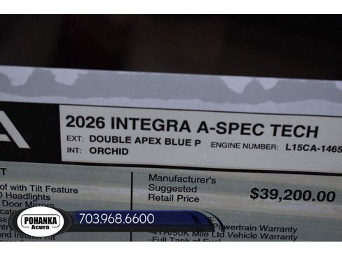 New 2026 Acura Integra A-Spec FWD image 36