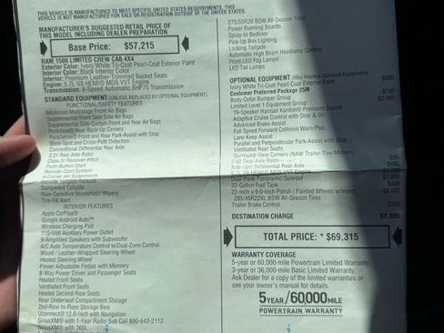 Certified 2020 RAM 1500 Limited AWD/4WD image 18