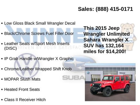 Used 2015 Jeep Wrangler Unlimited Sahara image 16