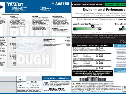 Used 2024 Ford Transit 250 Low Roof w/ Exterior Upgrade Package RWD image 3
