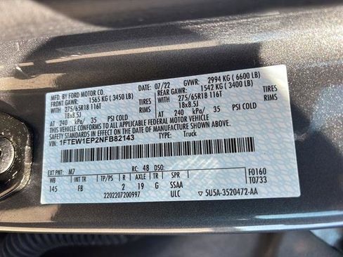 Certified 2022 Ford F150 XLT w/ Equipment Group 302A High image 21