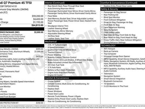 Certified 2023 Audi Q7 2.0T Premium w/ Convenience Package AWD/4WD image 35