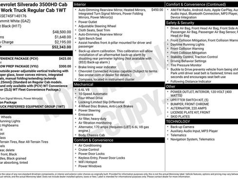 New 2025 Chevrolet Silverado 3500 W/T w/ WT Convenience Package AWD/4WD image 2