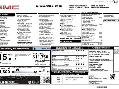 Used 2024 GMC Sierra 1500 AT4 w/ Technology Package image 3