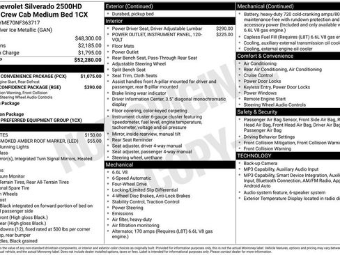 Used 2022 Chevrolet Silverado 2500 Custom w/ Custom Convenience Package AWD/4WD image 5