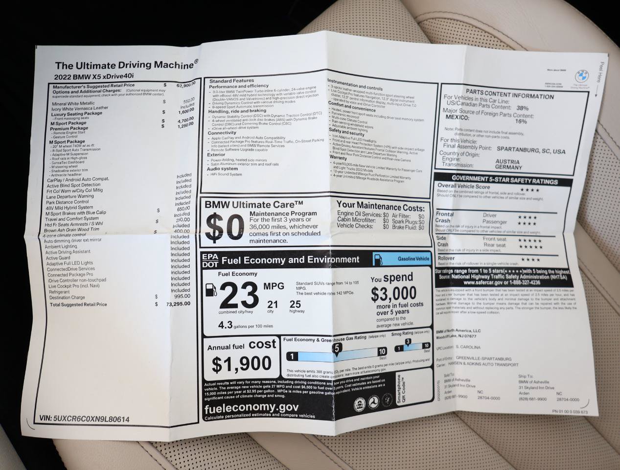 Used 2022 BMW X5 xDrive40i w/ M Sport Package AWD/4WD image 28